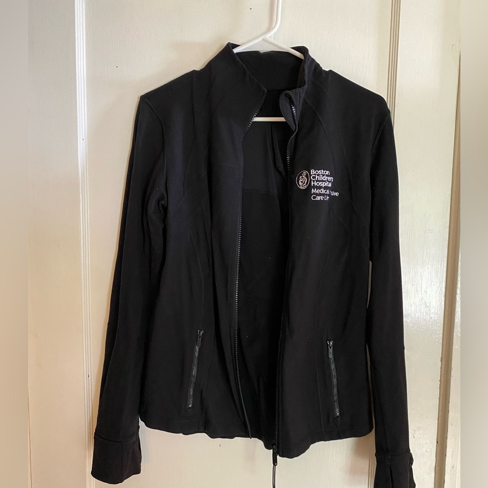Lululemon define jacket, embroidered, 10, black